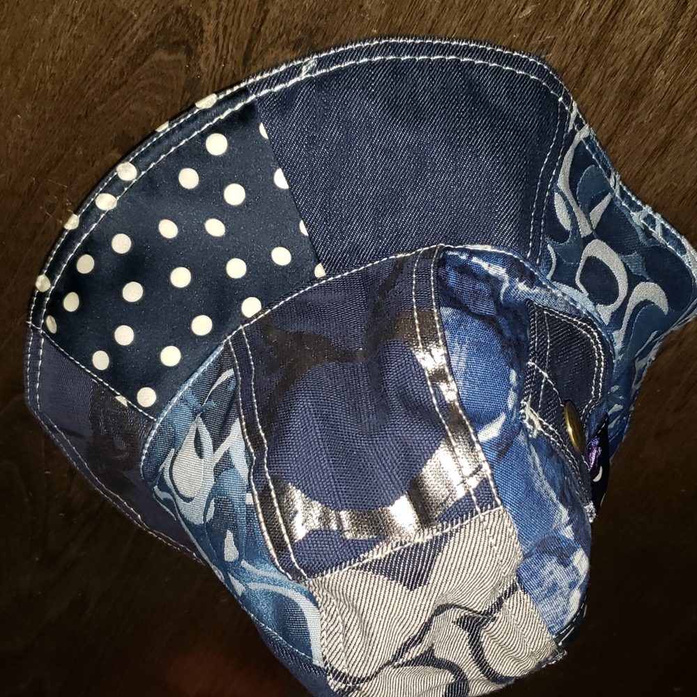Vintage Rare Coach Poppy Denim Patchwork Bucket Hat P/Small - Picture 6 of 17